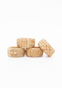Anillo para Servilletas de Ratán con Diseño Increíble, Anillo para Servilletas de Ratán Tejido, Anillo para Servilletas de Yute y Ratán, Decoración de Mesa a Precio de Fábrica al por Mayor - Product Image 4