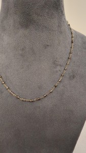 AAA+ Natural Champagne Diamond Barrel Bead Necklace 14k solid Yellow Gold Handmade Jewelry Wholesale Price bridal wedding - Product Image 2