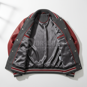 High Quality Winter High Street Varsity Baseball Letterman <b>Jackets</b> <b>Men</b> Front Custom <b>Letter</b> Embroidery Hooded Zipper Waterproof - Product Image 5