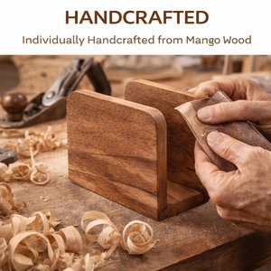 Premium Handmade Wooden Tissue Box Cover Solid Wood Tissue Holder Rustic Napkin <b>Dispenser</b> Home Hotel Office Restaurant Supply - Product Image 2