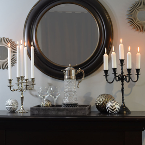 Table <b>Top</b> Decorative Aluminum Candle Holder Black Color Heat Resistant Eco-Friendly for <b>Easter</b> Birthday Home Decor - Product Image 5