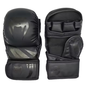 Gants de boxe en cuir PU à lacets, confortables, imperméables, anti-humidité, imprimés pour la compétition MMA et l'entraînement en salle de sport - Product Image 1