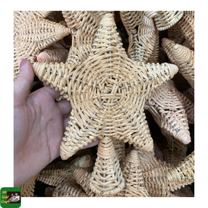 99 GOLD DATA Handmade Eco-Friendly Cute Rattan <b>Christmas</b> Ornaments Woven Hangings for Holiday Tree Decoration Festive Home - Product Image 1