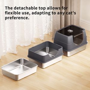 Lettiera per Gatti Galaxy Gray 9L Taglia XXXL in Materiale ABS Chiusa e Sigillata per Prevenire gli Odori Stabile e Durevole per Famiglie con Animali Domestici in Tutto il Mondo - Product Image 5