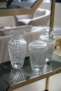Jarrón de Cristal para Mesa con Diseño de Corte de Diamante, Decoración Artística Moderna de Vidrio para Bodas, Compromisos, Graduaciones - Product Image 2