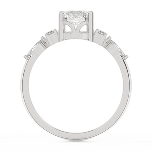 Elegant 925 <b>Silver</b> Moissanite <b>Statement</b> Luxury Round Shape Cluster <b>Ring</b> For Women Birthday Gift - Product Image 2