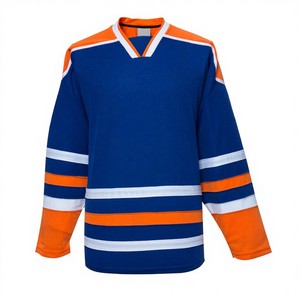 Jersey de Hockey sobre Hielo Profesional Personalizado OEM, 100% Poliéster, Malla, Unisex, Cuello en V, Corte Regular, Impresión por Transferencia de Calor, Manga Larga, Verano - Product Image 1