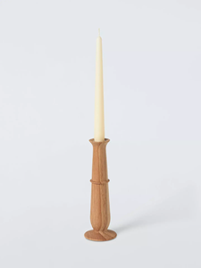 Porte-bougies en bois poli minimalistes, profils tournés classiques, ensemble de décoration écologique pour la maison, lot de 2, cadeaux promotionnels pour salons professionnels de Noël - Product Image 4