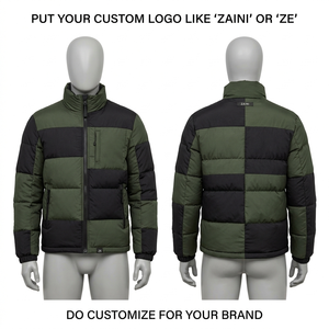 Chaqueta Larga Acolchada de Invierno para Hombre ZAINI ZE-011, Premium, 220 GSM, Poliéster, Verde Oscuro Camuflaje, Cuello Alto - Product Image 1