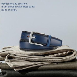 Cinturones de Cuero Genuino de Alta Calidad para Hombre, Estilo Formal y Casual, Venta al Por Mayor, Hebilla de Aleación, Logotipo y Color Personalizables, 2026 OEM - Product Image 4
