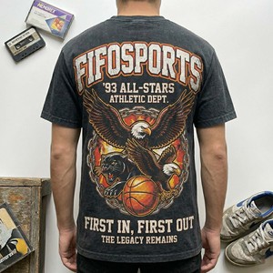 เสื้อยืดโอเวอร์ไซส์ลายกราฟิกผ้าฝ้ายแท้ 100% สไตล์วินเทจยุค 90s สำหรับผู้ชาย เสื้อแร็ปแนวสตรีทแวร์ พิมพ์ลาย ขายส่ง - Product Image 2