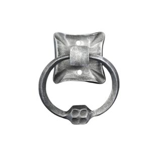 Battant de porte en fer forgé sur mesure en forme d'anneau avec finition enduite pour portails extérieurs, portails de jardin et portails de chambre - Product Image 3