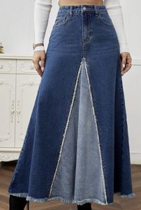 Jupe en jean plissée taille haute pour femme, couleur unie, délavée, coupe décontractée, en coton, style streetwear - Product Image 6