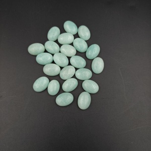 Amazonite, pierre précieuse naturelle de jade, taille ovale, verte, polie, pierre brute pour la création de bijoux, pierre minérale de couleur aquamarine - Product Image 6