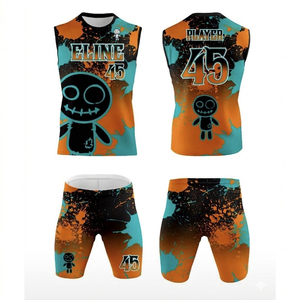 7v7 Heat-Transfer Printed <b>Compression</b> Set Jerseys Flag Football Uniform Custom Package Deal Quarterback Training Anti-Bacterial - Product Image 1