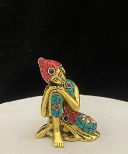 Nouveau support d'encens de Statue de bouddha en pierre plaquée or pour la décoration de la maison et du bureau - Product Image 3