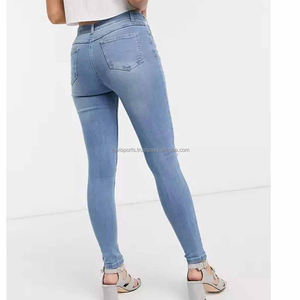 Pantalon en jean pour femme, coupe évasée, denim délavé, design perforé, polyvalent, mode urbaine, coupe slim, jambe large - Product Image 4