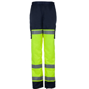 High Visibility Workwear <b>Trousers</b> Reflective Safety Cargo Pants with Holster Pockets Reinforced Knees EN ISO 20471 Wholesale - Product Image 1