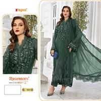 Le luxe dans chaque détail : élégant shalwar kameez en organza brodé à la main avec un bas et une doublure en santoon de qualité supérieure.
