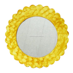 กระจกตกแต่งติดผนังทรงกลมขอบหยัก สไตล์ศิลปะตกแต่ง สำหรับห้องนั่งเล่น โต๊ะเครื่องแป้ง หรือกระจกแต่งหน้า - Product Image 1