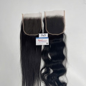 ผลิตภัณฑ์ที่ดีที่สุด ผมตรงแบบหยักศก สำหรับต่อผมแบบ HD Lace Closure  แบบ Super Double Drawn ผมเวียดนามแท้ 2x6 4x4 5x5 7x7  แบบเย็บด้วยเครื่องจักรสองชั้น - Product Image 2
