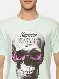 T-shirt décontracté d'été pour homme avec motif tête de mort, tricoté, à manches courtes, coupe ajustée, de créateur - Product Image 2