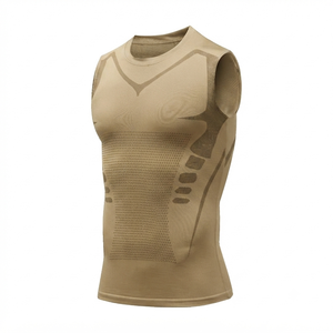 Wholesale Breathable Crew Neck Cotton <b>Running</b> <b>Singlet</b> Muscle Athletic Shirts Sleeveless Fitness Wear Workout Men Gym Tank Top - Product Image 4
