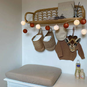 Wholesale Scalloped Rattan <b>wall</b>-mounted <b>shelf</b> Natural Bamboo Floating Racks Nursery Kids Bedroom Toy Book Hanging <b>Storage</b> Holder - Product Image 5