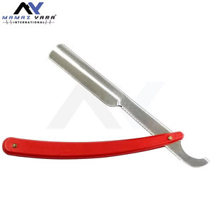 Plastic Handle Turkish Straight Razor Red Straight Edge Stainless Steel Sharp Barber Razor Folding Shaving Beard Cutter - Product Image 2