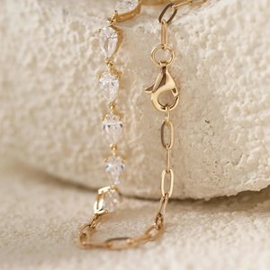 Bracelet élégant pour femmes en moissanite et diamants, chaîne à maillons, argent sterling 925, bijoux de luxe tendance - Product Image 6