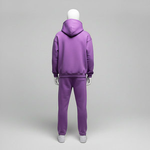 Ensemble survêtement homme personnalisé de haute qualité, 100% coton épais 500 GSM, sweat à capuche à épaules tombantes double couche et pantalon de survêtement - Product Image 3