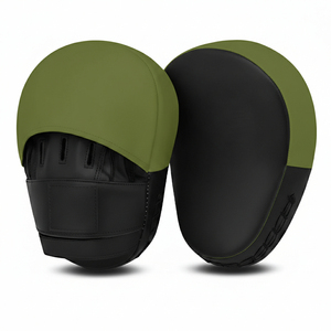 2026 Customized Wholesale LEATHER <b>FOCUS</b> Mitts with Wrist Support New Style CURVED MOLD MMA Boxing <b>Pads</b> Custom Designed - Product Image 2