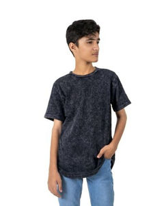 Nouveau T-shirt long unisexe surdimensionné en coton 100% respirant et écologique, style vintage délavé à l'acide, avec col contrastant, idéal pour l'été - Product Image 1