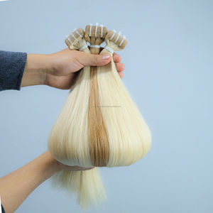 Extensiones de cabello humano 100% de alta calidad, doble proveedor, cutícula alineada Remi, rizo italiano, cinta Invisible Super Wave - Product Image 6