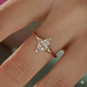 Anillo Unisex de Oro Blanco Vintage con Diamante Cultivado en Laboratorio IGI/GIA, Corte Pera, para Boda/Compromiso, Regalo de Aniversario - Product Image 1