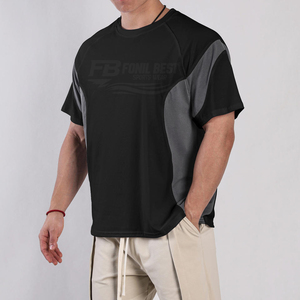T-shirt décontracté pour homme en coton uni, coupe classique, col rond, respirant, séchage rapide, écologique, manches courtes, sportif - Product Image 2