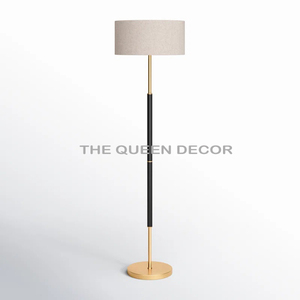 Factory Bulk White Fabric Shade Round Shape Aluminum Metal Floor Lamps <b>Indoor</b> <b>Lighting</b> Living Room Decoration - Product Image 3