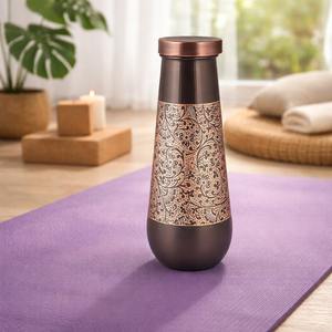 Botella de Agua de Cobre Puro de 950 ml con Acabado Antiguo para Yoga al Aire Libre, para la Oficina, Beneficios para la Salud, para Regalos Corporativos de Comercio Electrónico - Product Image 1
