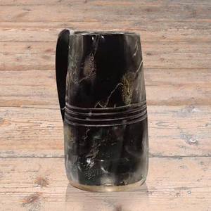 Mug en corne artisanal écologique, style viking naturel, pour la maison, pour la bière, le café et les cadeaux |   Chope en corne faite à la main pour hommes - Product Image 1
