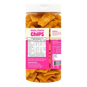 Chips de chana noires saveur crème et oignon, collation saine, chips de pois chiches croustillantes, riches en protéines, sans gluten, collation croustillante - Product Image 2