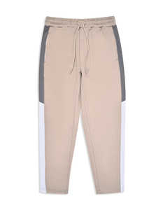 กางเกงวอร์มสีเบจแบบมีบล็อกสี  โลโก้สั่งทำได้  สำหรับฤดูใบไม้ร่วง  ทรงขาตรง  ผ้าโพลีเอสเตอร์/คอตตอน  ผ้าเนื้อดี  ไม่ยับง่าย  ระบายอากาศได้ดี  สไตล์ฮิปฮอป - Product Image 4