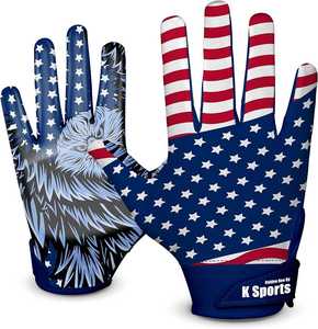 Nouveaux gants de football américain de qualité supérieure pour hommes et logo personnalisé, gants de football américain à séchage rapide - Product Image 3