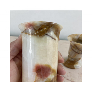 ที่กำหนดเองทำโอนิกซ์หินอ่อนแจกันที่มีอยู่ในกลุ่มต่ำ - Product Image 4