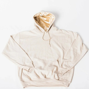 Sudadera con Capucha Unisex Color Morado Claro, Corte Regular, Color Sólido, Estilo Casual para Otoño, Material French Terry, Diseño con Bolsillos - Product Image 3
