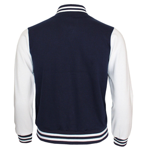 Canvas Solid Varsity College Jackets Wholesale Blank Custom Logo Plain Letterman Baseball Jacket for Men - Product Image 6