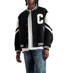 Usine directement veste universitaire personnalisée Baseball Letterman veste laine et cuir qualité supérieure hommes veste de basket-ball - Product Image 4