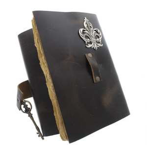 8x6 Inch Monarch Keepsake Leather Journal Antique Embossed Cover Key Strap <b>Lock</b> Vintage Handmade Writing <b>Diary</b> Gift - Product Image 6