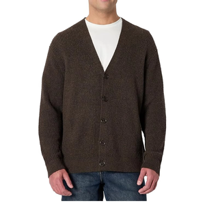 Suéter tipo cárdigan clásico de punto con botones para hombre - Product Image 3