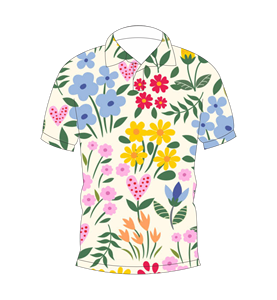 Chemise pour homme à manches courtes, style hawaïen, respirante, imprimée par sublimation, blanche et colorée, pour l'été, décontractée, botanique, golf, plage - Product Image 4