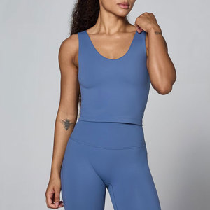 High Quality Wholesale <b>Women</b> Tank <b>Top</b> Gym Training Wear <b>Compression</b> Four Way Stretch Body Fit High Elastane Tank <b>Top</b> OEM - Product Image 1